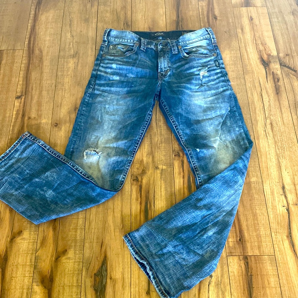 Mens Silver Jeans